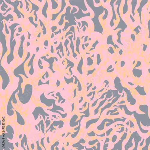 Peach fuzz seamless abstract vector textured background. Grunge undirected graphic. Contemporary home textile decor, bedding, fabric, wallpaper, wall panel, poster, web banner.