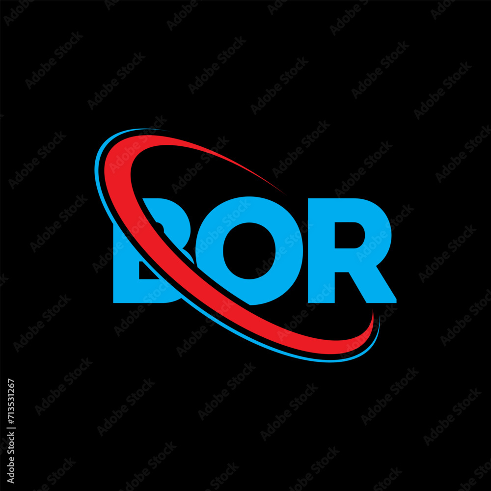 BOR logo. BOR letter. BOR letter logo design. Initials BOR logo linked ...