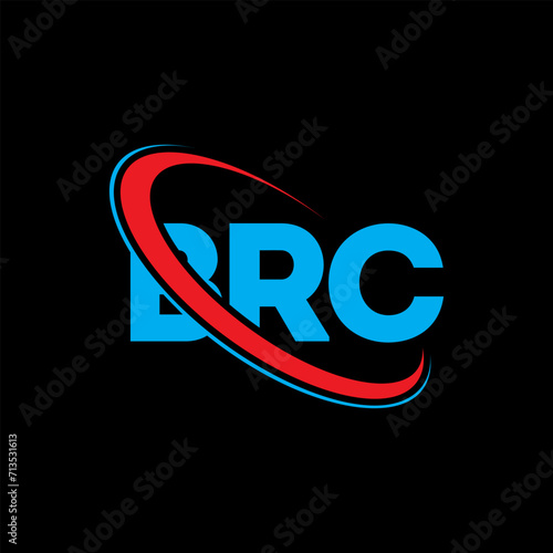 BRC logo. BRC letter. BRC letter logo design. Initials BRC logo linked with circle and uppercase monogram logo. BRC typography for technology, business and real estate brand.