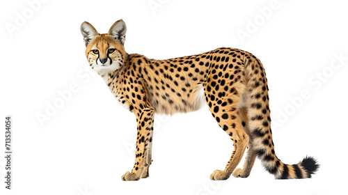 Majestic Cheetah Standing in Front of White Background