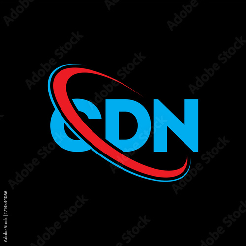 CDN logo. CDN letter. CDN letter logo design. Initials CDN logo linked with circle and uppercase monogram logo. CDN typography for technology, business and real estate brand.