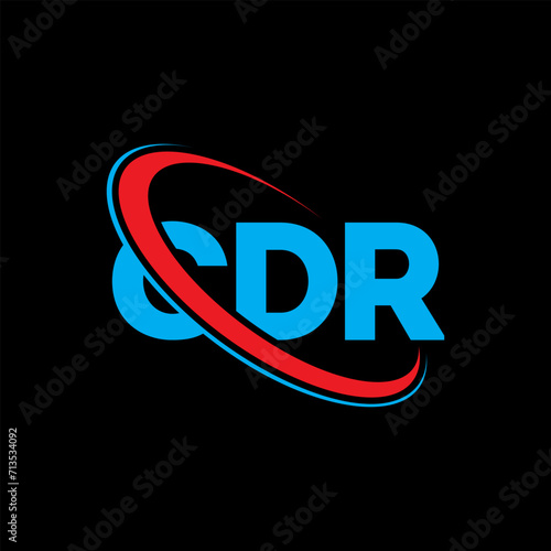 CDR logo. CDR letter. CDR letter logo design. Initials CDR logo linked with circle and uppercase monogram logo. CDR typography for technology, business and real estate brand.