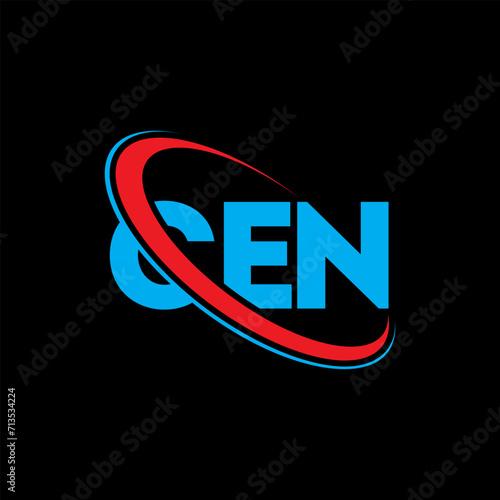 CEN logo. CEN letter. CEN letter logo design. Initials CEN logo linked with circle and uppercase monogram logo. CEN typography for technology, business and real estate brand.