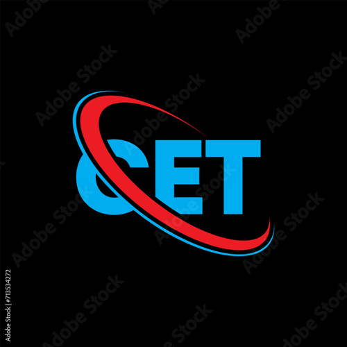 CET logo. CET letter. CET letter logo design. Initials CET logo linked with circle and uppercase monogram logo. CET typography for technology, business and real estate brand.
