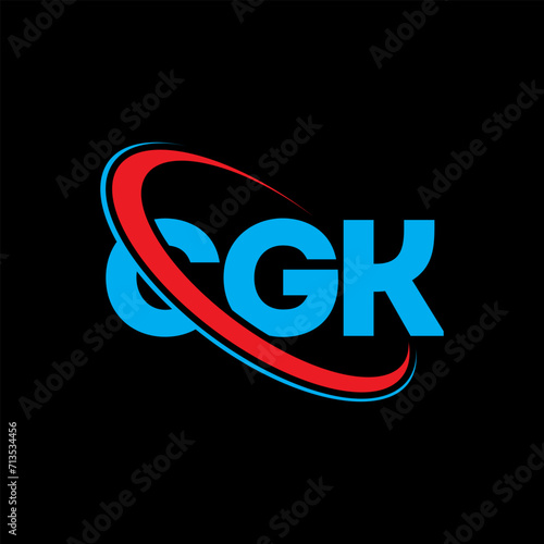 CGK logo. CGK letter. CGK letter logo design. Initials CGK logo linked with circle and uppercase monogram logo. CGK typography for technology, business and real estate brand.