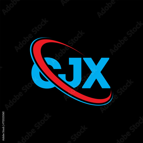 CJX logo. CJX letter. CJX letter logo design. Initials CJX logo linked with circle and uppercase monogram logo. CJX typography for technology, business and real estate brand.