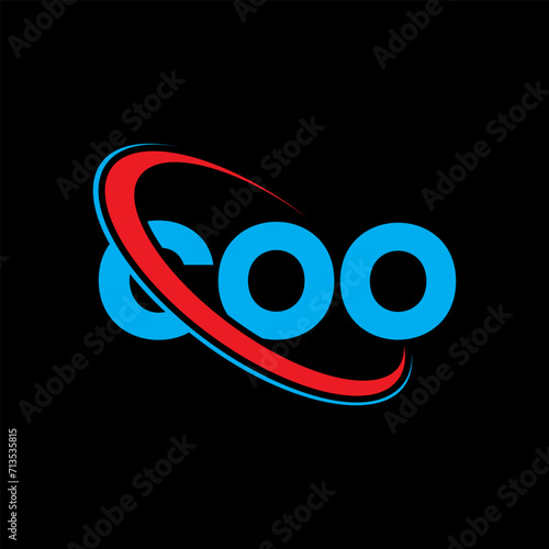 COO logo. COO letter. COO letter logo design. Initials COO logo linked with circle and uppercase monogram logo. COO typography for technology, business and real estate brand.
