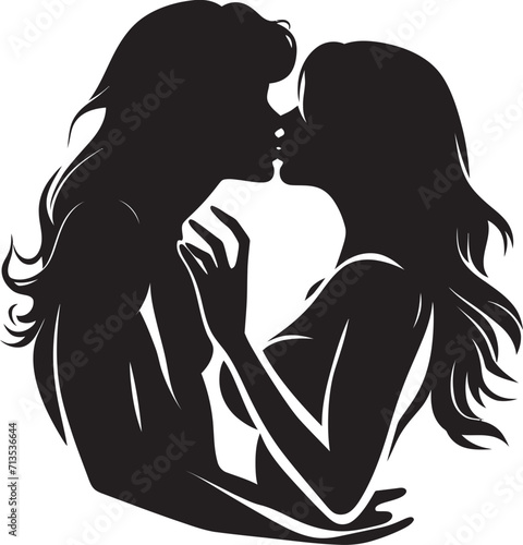 Harmony Embrace A Symbol of Love Diversity Unveiled Twin Flames in Vector