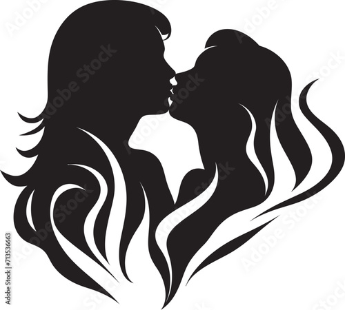 EmpowerHer Kiss Iconic Femme Fusion Graceful Affinity Lesbian Love Emblem