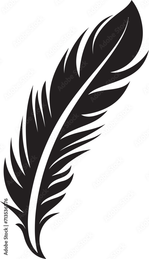 Ethereal Elegance Skyward Plume Emblem Aerial Ascent Feathered Vector Symbol