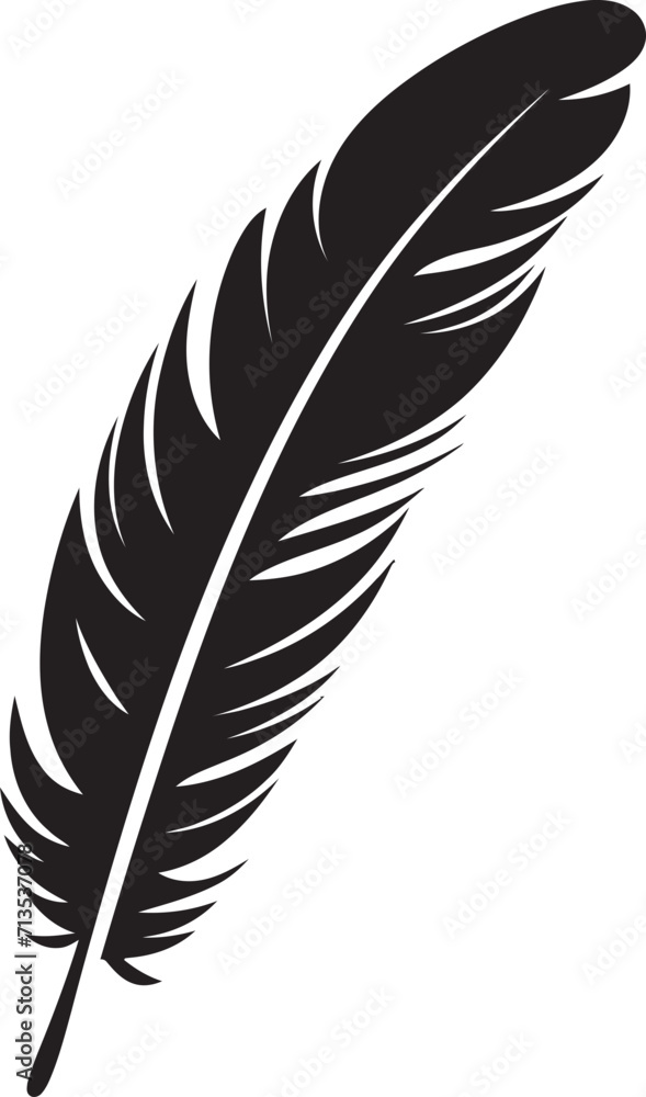 Obraz premium Soaring Spirit Feathered Elegance Icon Celestial Quill Vector Winged Symphony