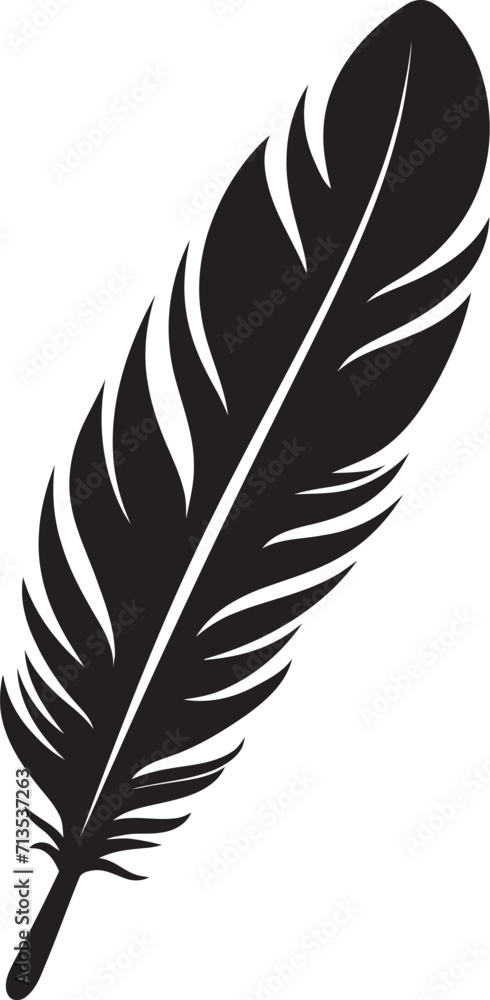 Whispering Wings Feathered Iconic Emblem Celestial Quill Vector Feather Symbolism Whispering Wings Feathered Iconic Emblem Celestial Quill Vector Feather Symbolism