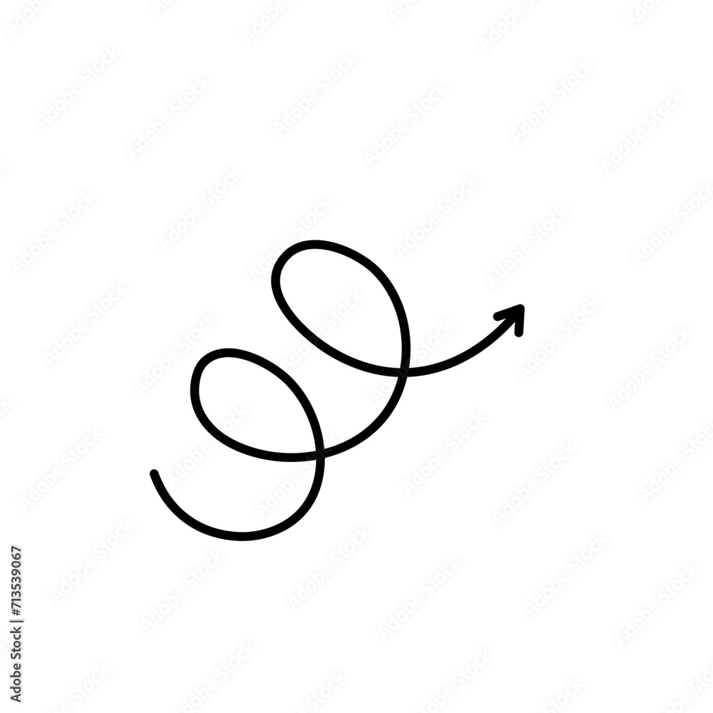 Obraz premium Hand Drawn Spiral Arrow
