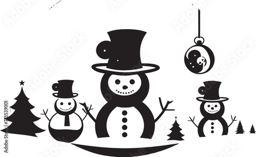 Seasonal Serendipity Decorative Icon Symphony Jingle Bell Jests Christmas Emblem Design