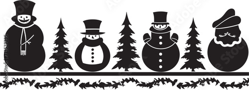 Mistletoe Moments Christmas Card Element Snowy Splendor Vector Emblem Symphony