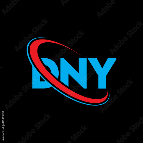 DNY logo. DNY letter. DNY letter logo design. Initials DNY logo linked with circle and uppercase monogram logo. DNY typography for technology, business and real estate brand.
