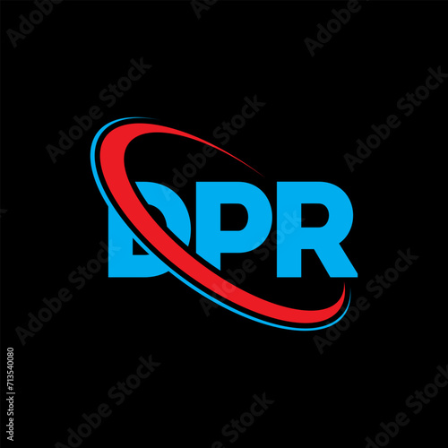 DPR logo. DPR letter. DPR letter logo design. Initials DPR logo linked with circle and uppercase monogram logo. DPR typography for technology, business and real estate brand. photo
