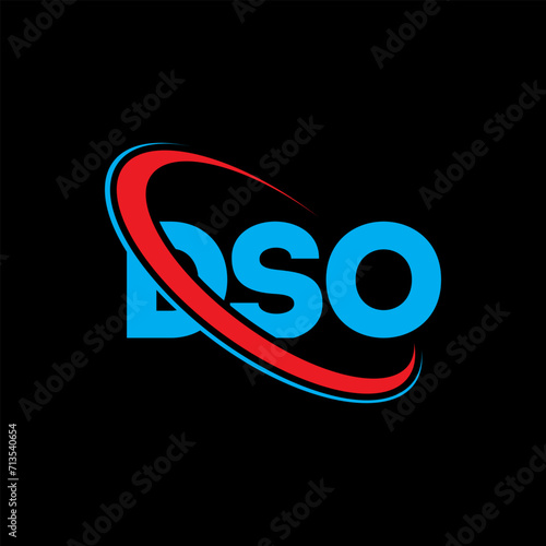 DSO logo. DSO letter. DSO letter logo design. Initials DSO logo linked with circle and uppercase monogram logo. DSO typography for technology, business and real estate brand.