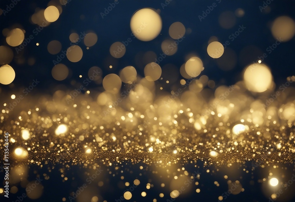 Abstract background with Dark blue and gold particle Christmas Golden light shine particles bokeh on Abstract background with Dark blue and gold particle Christmas Golden light shine particles bokeh on