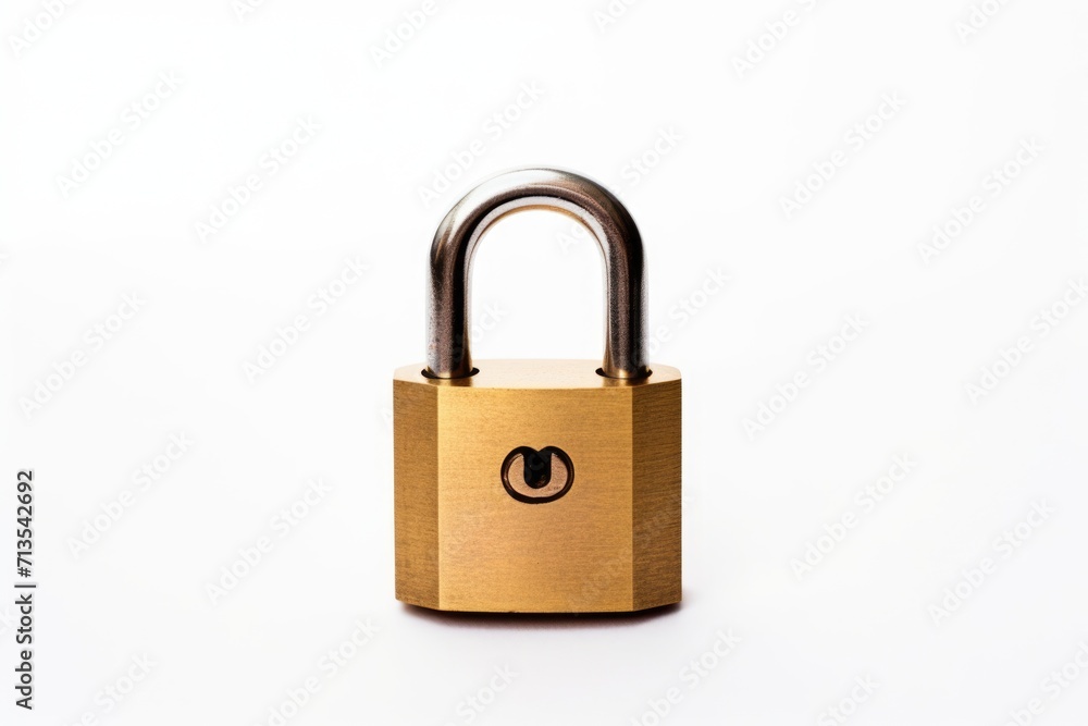 Unlocked Chrome Lock Concept Close-Up on White Background for Business Security Unlocked Chrome Lock Concept Close-Up on White Background for Business Security