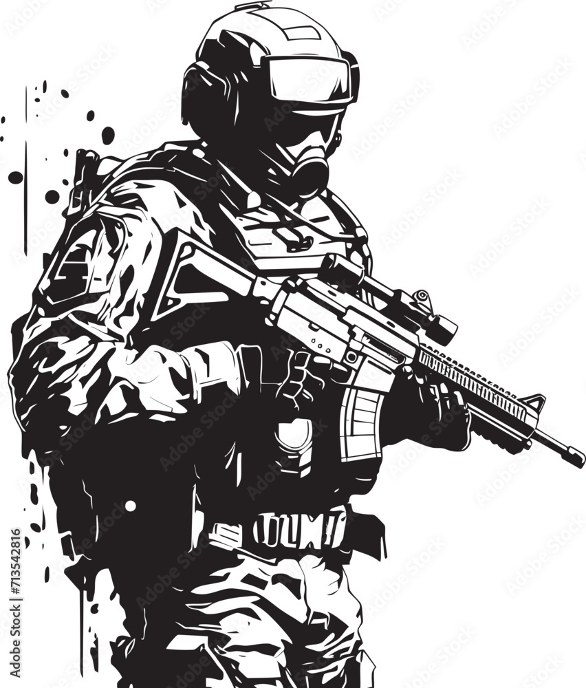 Quantum Quasar Vector Logo for Cyber Soldiers Digital Dynamo Cyberpunk Soldier Insignia Quantum Quasar Vector Logo for Cyber Soldiers Digital Dynamo Cyberpunk Soldier Insignia