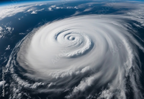 Hurricane Florence over Atlantics Satellite view Super typhoon over the ocean The eye of the hurrica