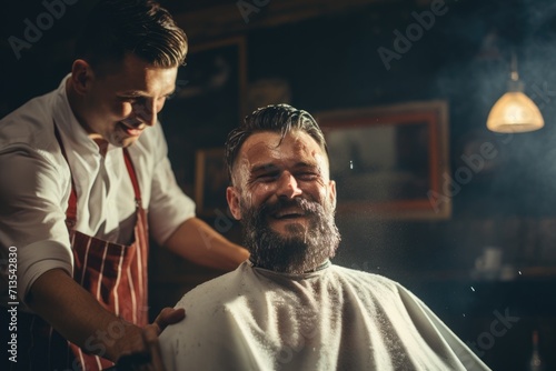 Vintage Straight Razor Shave with Hot Lather by Bearded Barber in Classic Old-Fashioned Style