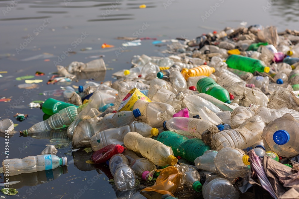 Plastic waste problem, garbage in the sea