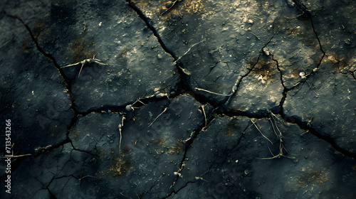 A Visible Crack in the Ground That Resembles a Simple Crack in Earths Surface