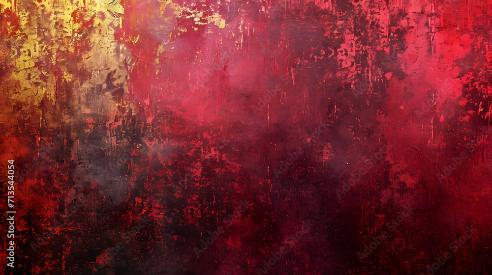 Vivid Abstract Painting in Red and Yellow Colors Vivid Abstract Painting in Red and Yellow Colors