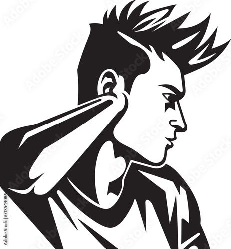 Overwhelmed Odyssey Depressed Soul Icon in Vector Puzzle of Gloom Scratching Head Emblem
