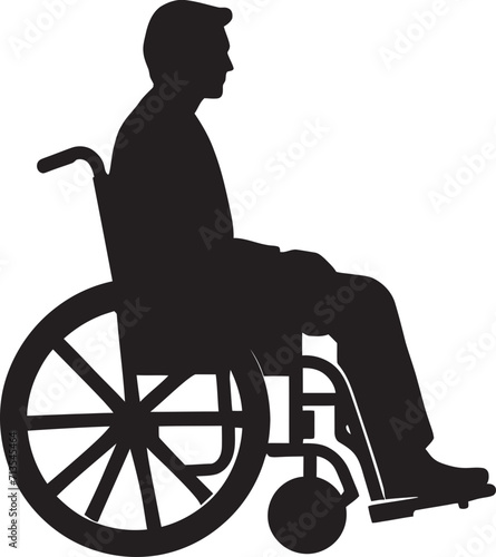 Adaptive Liberation Disabled Person in Wheelchair Roll Beyond Limits Wheelchair Emblem Design