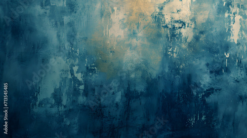 Abstract Painting, Blue and Yellow Colors in a Captivating Display of Artistry