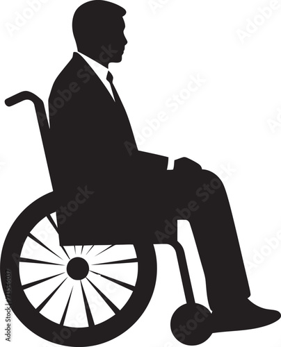Roll Beyond Limits Wheelchair Emblem Design Adaptive Journeys Wheelchair Vector Logo