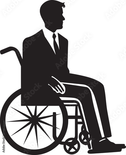 Rolling Beyond Limits Disabled Person in Wheelchair Wheelchair Wings Vector Logo for Disabled Persons