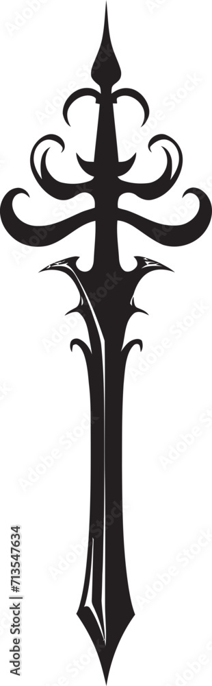 Obraz premium Dashing Deckhand Regal Pirate Sword Vector Icon Opulent Outlaw Ornate Pirate Sword Emblem