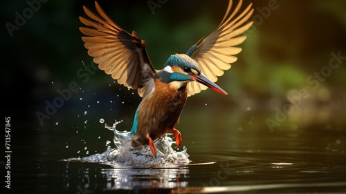 King fisher emerging diving water wildlife photography wallpaper HD