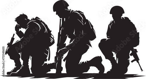 Tactical Ensemble Group of Soldiers Logo Alliance Phalanx Soldiers Vector Icon