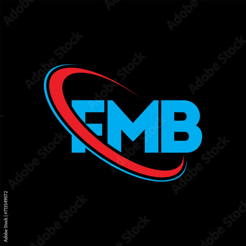 FMB logo. FMB letter. FMB letter logo design. Initials FMB logo linked with circle and uppercase monogram logo. FMB typography for technology, business and real estate brand.