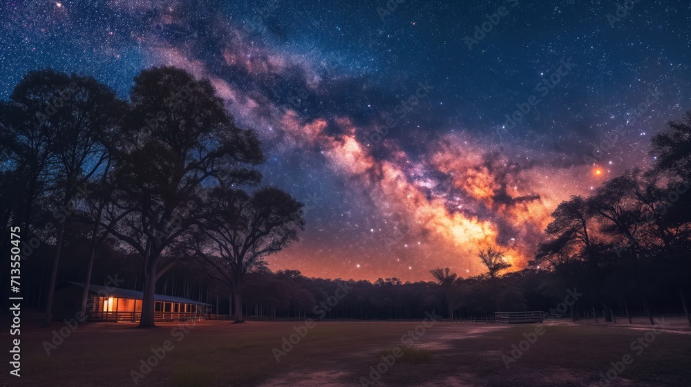 Fototapeta premium celestial ballet under the stars