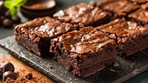 Close-up of Tray of Brownies