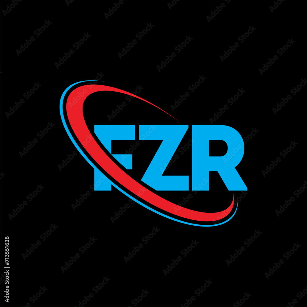 FZR logo. FZR letter. FZR letter logo design. Initials FZR logo linked with circle and uppercase monogram logo. FZR typography for technology, business and real estate brand.