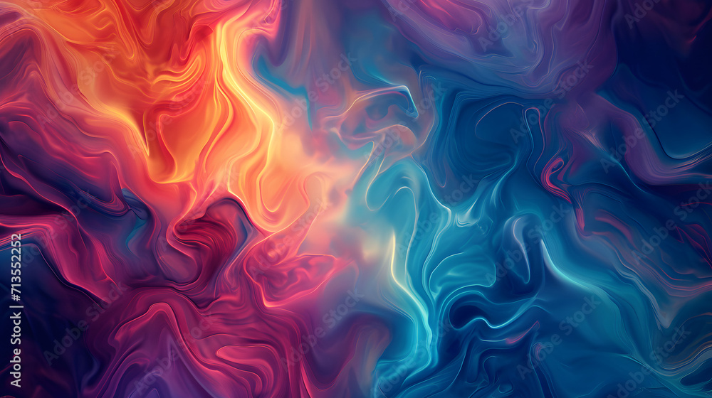 Abstract Painting With Multicolored Background Abstract Painting With Multicolored Background