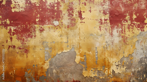 Painted Wall With Various Colors and Textures