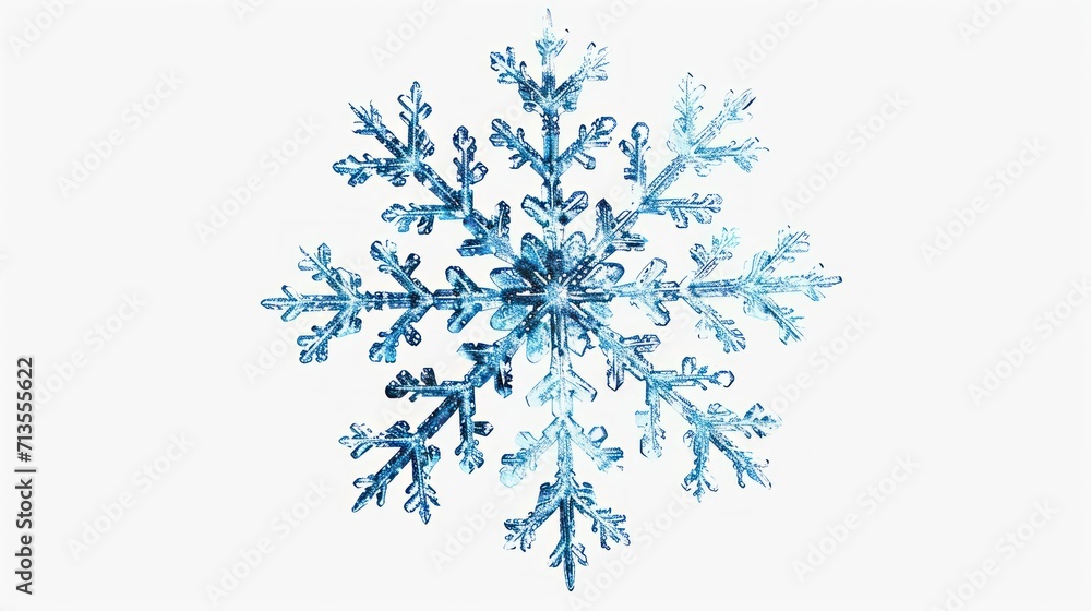 Close-up of Snowflake on White Background Close-up of Snowflake on White Background