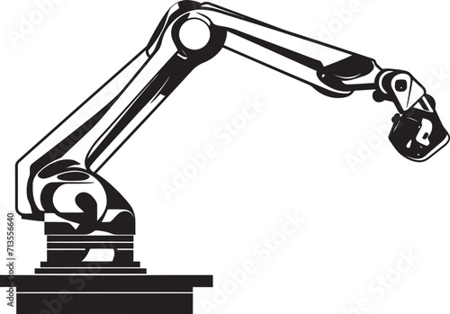 Precision Robotics Vector Emblem of Mechanized Mastery Cybernetic Craftsmanship Automated Artistry Icon