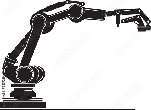 Mechanized Mastery Precision Robotics Emblem Digital Dexterity Industrial Hand Vector Design