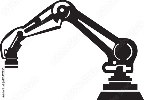 RoboCraft Precision Vector Icon of Robotic Arm Mechanized Mastery Industrial Hand Logo Design