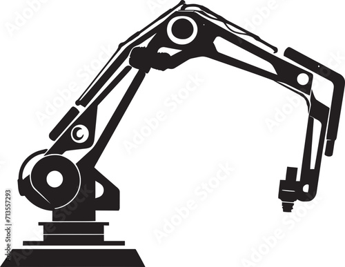 Mechanized Mastery Vector Icon of Robotic Hand Cybernetic Grip Industrial Arm Emblem Design