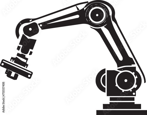Cybernetic Craftsmanship Vector Icon of Mechanized Mastery RoboCraft Precision Automated Artistry Emblem Design